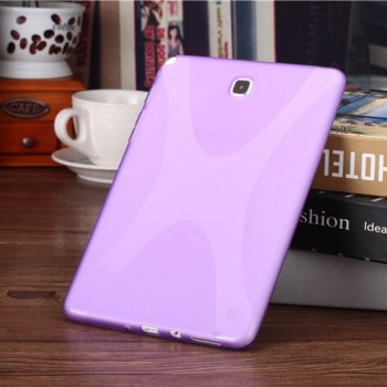 Силиконовый матовый X чехол для Samsung Galaxy Tab A 9.7 Фиолетовый