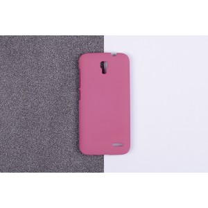 Пластиковый матовый непрозрачный чехол для Alcatel One Touch Pop 2 (4.5) Розовый