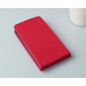 Чехол вертикальная книжка на пластиковой основе с магнитной застежкой для Explay Neo Красный