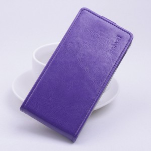 Чехол вертикальная книжка на клеевой основе с магнитной застежкой для Highscreen Thor Фиолетовый