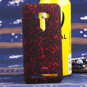 Пластиковый матовый дизайнерский чехол с голографическим принтом Звезды для ASUS Zenfone Selfie Красный