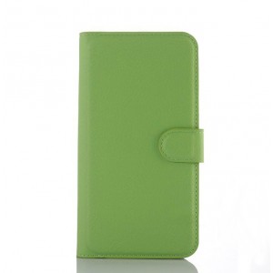 Чехол портмоне подставка с крепежной застежкой для ASUS Zenfone Selfie Зеленый