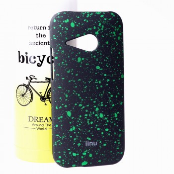 Пластиковый матовый дизайнерский чехол с голографическим принтом Звезды для HTC One mini 2 Зеленый