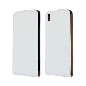 Чехол вертикальная книжка на пластиковой основе с магнитной застежкой для HTC Desire 816 Белый