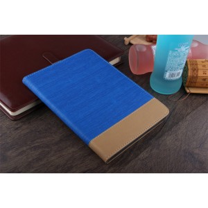 Текстурный дизайнерский чехол подставка на поликарбонатной основе для Nokia N1 Синий