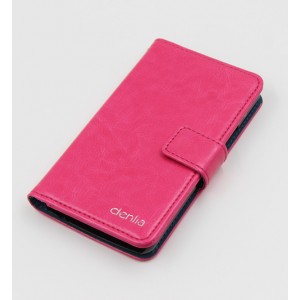 Клеевой чехол портмоне подставка с магнитной защелкой для Acer Liquid E700 Розовый