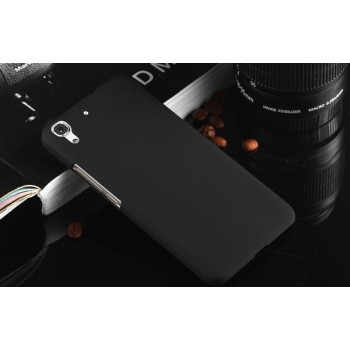 Пластиковый матовый непрозрачный чехол для Huawei Y6 Черный
