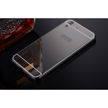 Гибридный металлический двухкомпонентный чехол и поликарбонатной крышкой с зеркальным покрытием для Huawei Y6