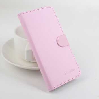 Чехол портмоне подставка с защелкой на силиконовой основе для Alcatel One Touch Idol 3 (5.5) Розовый