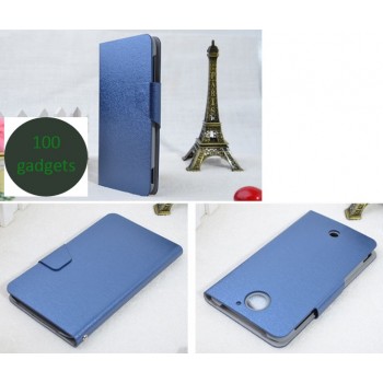 Чехол флип подставка текстурный на пластиковой основе с магнитной застежкой для Acer Liquid S2 Синий