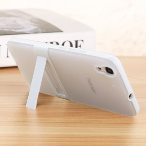 Двухкомпонентный силиконовый чехол с пластиковым бампером-подставкой для Huawei Y6 Белый