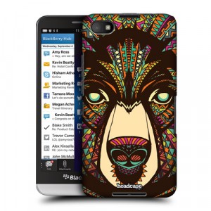 Пластиковый дизайнерский чехол принт Animals для Blackberry Z30 Медведь