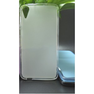 Силиконовый матовый полупрозрачный чехол для HTC Desire 828 Белый