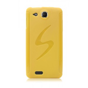 Силиконовый чехол S для Alcatel One Touch Idol Ultra Желтый