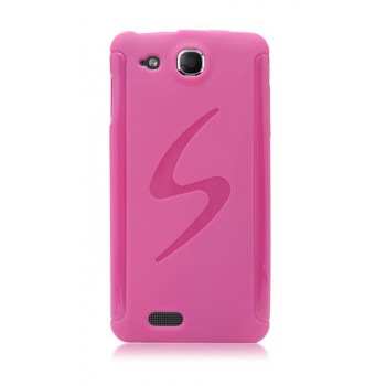 Силиконовый чехол S для Alcatel One Touch Idol Ultra Розовый
