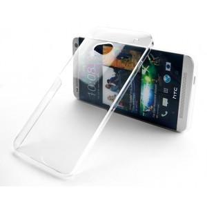 Пластиковый транспарентный чехол для HTC One (М7) Single SIM