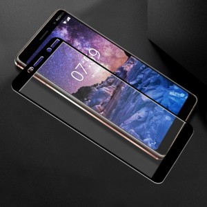 3D полноэкранное ультратонкое износоустойчивое сколостойкое олеофобное защитное стекло для Nokia 7 Plus Черный