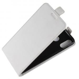 Глянцевый водоотталкивающий чехол вертикальная книжка на силиконовой основе с отсеком для карт на магнитной защелке для ASUS ZenFone 5 ZE620KL/5Z Белый