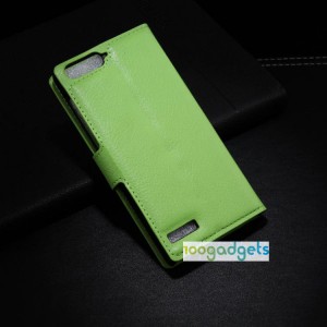 Чехол портмоне подставка с защелкой для Huawei Ascend G6 Зеленый
