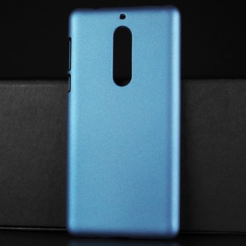 Пластиковый непрозрачный матовый чехол для Nokia 5 Синий