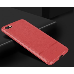 Чехол задняя накладка для Huawei Y5 Prime (2018)/Honor 7A с текстурой кожи Красный