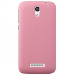 Пластиковый матовый металлик чехол для Alcatel One Touch Pop S7 Розовый