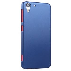 Пластиковый матовый металлик чехол для HTC Desire Eye Синий