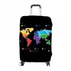 Эластичный защитный чехол дизайн Страны мира M для чемоданов 22-24 дюйма