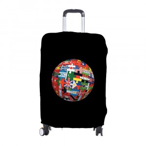 Эластичный защитный чехол дизайн Страны мира M для чемоданов 22-24 дюйма