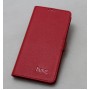 Кожаный чехол горизонтальная книжка (нат. кожа) для HTC One E8, цвет Красный