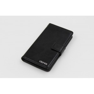 Чехол портмоне подставка на пластиковой основе с магнитной защелкой для Alcatel One Touch Pop C7 Черный