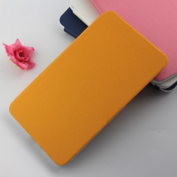 Чехол флип подставка текстурный на силиконовой основе и присоске для планшета Alcatel OneTouch POP 8 Оранжевый