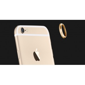 Металлическое защитное кольцо-накладка на объектив камеры для Iphone 6 Plus Бежевый