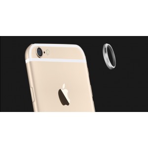 Металлическое защитное кольцо-накладка на объектив камеры для Iphone 6 Plus Серый