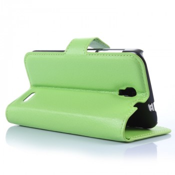 Чехол портмоне подставка с защелкой для Alcatel One Touch Pop 2 (4.5) Зеленый