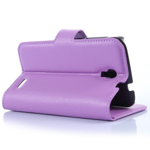 Чехол портмоне подставка с защелкой для Alcatel One Touch Pop 2 (4.5) Фиолетовый