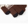 Шерстяные-акриловые сенсорные перчатки с вышивкой дизайн Снежинка