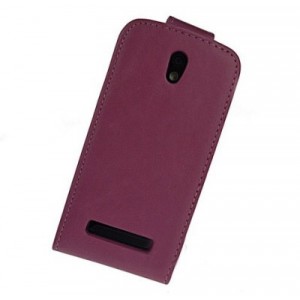 Чехол вертикальная книжка с магнитной защелкой для HTC Desire 500 Фиолетовый