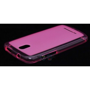 Силиконовый полупрозрачный чехол для HTC Desire 500 Розовый