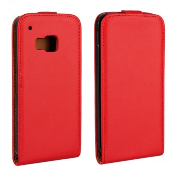 Чехол вертикальная книжка на пластиковой основе с магнитной защелкой для HTC One M9 Красный
