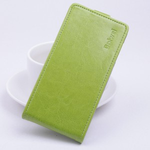 Чехол вертикальная книжка на клеевой основе с магнитной застежкой для Highscreen Zera S Зеленый