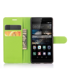 Чехол портмоне подставка на силиконовой основе на крепежной застежке для Huawei P9 Зеленый