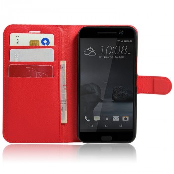 Чехол портмоне подставка на силиконовой основе на магнитной защелке для HTC 10 Красный