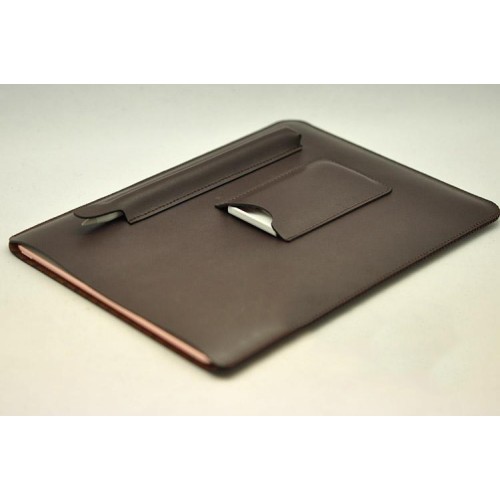 Кожаный мешок (иск. кожа) с отсеком для карт и стилуса для Ipad Pro, цвет Коричневый