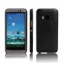 Чехол задняя накладка для HTC One M9 с текстурой кожи, цвет Черный