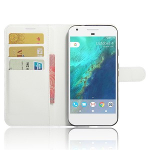 Чехол портмоне подставка на силиконовой основе на магнитной защелке для Google Pixel  Белый