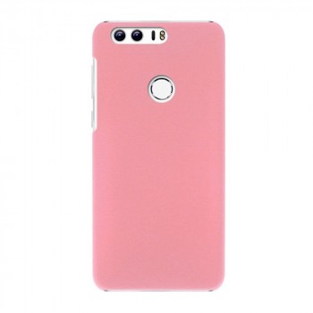 Пластиковый непрозрачный матовый чехол для Huawei Honor 8 Розовый