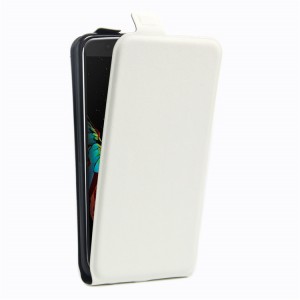 Чехол вертикальная книжка на силиконовой основе с отсеком для карт на магнитной защелке для LG K10 Белый