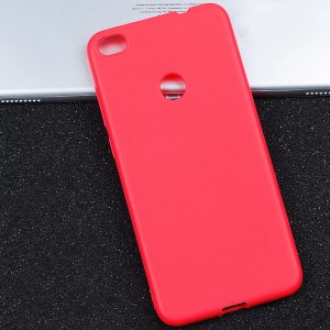 Силиконовый матовый непрозрачный чехол для Huawei Honor 8 Lite  Красный