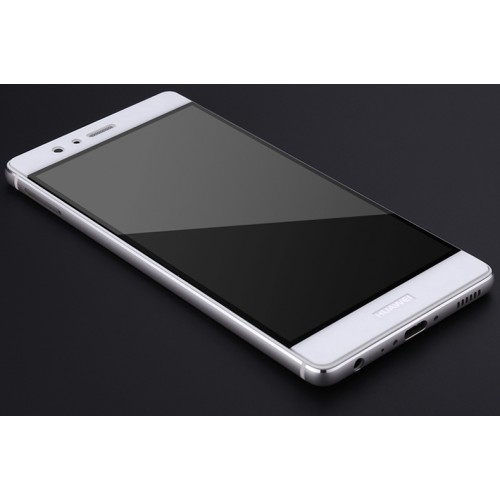 Полноэкранное ультратонкое износоустойчивое сколостойкое олеофобное защитное стекло-пленка для Huawei P9 Plus, цвет Белый